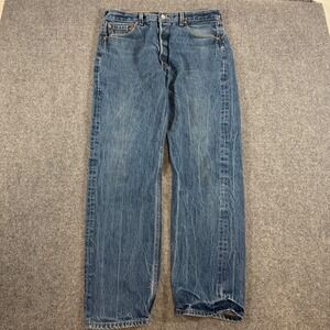 Vintage Levis 501xx‎ Jeans Mens 36x34 (Actual 34x31) Blue Button Fly Straight